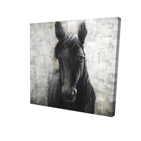 Fondo 12 x 12 in. Black Horse-Print on Canvas FO2775562